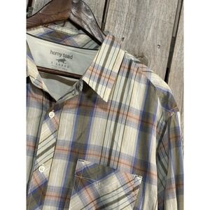 Horny Toad Plaid Shirt Men XL Organic Cotton Toas & Co Button Down